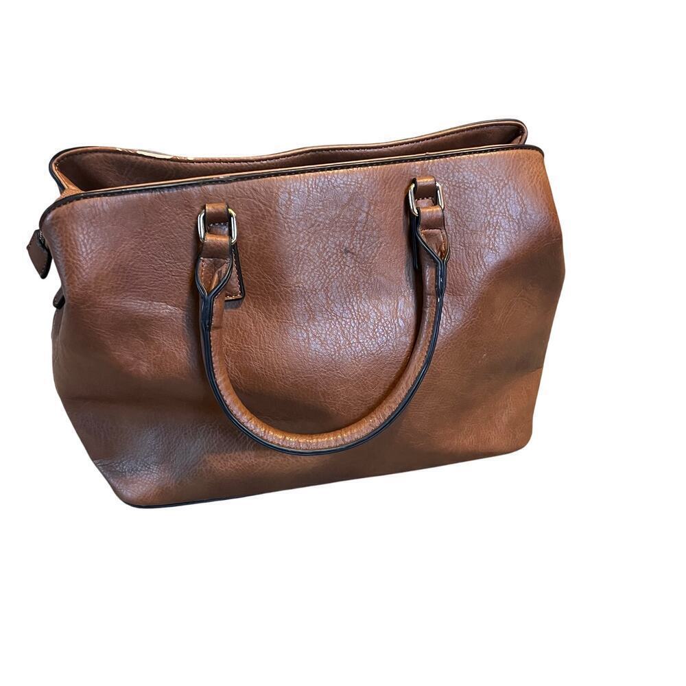 Mathew & Julian Brown Handbag. Outside and Inside Zip Pockets. 2 Flaws as shown - Picture 2 of 9